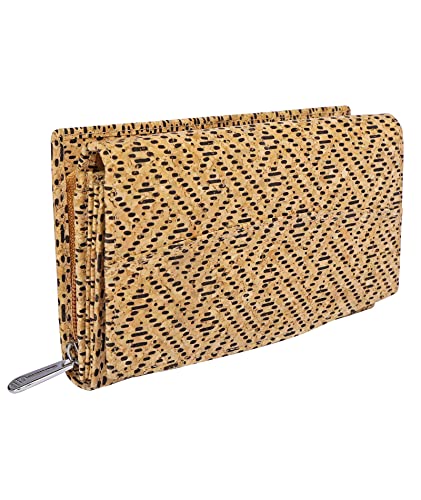 Ladies Cork Vegan RFID Blocking Card Holder Wallet Purse Card Women Wallet