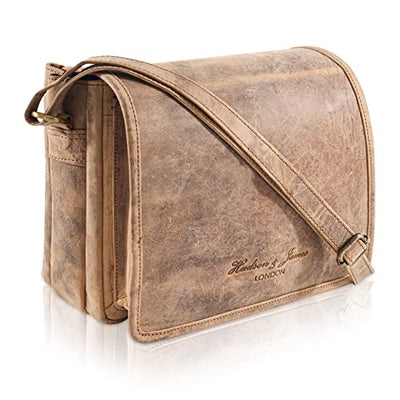 Designer Genuine Leather Handmade Women Ladies Mens Cross Body Unisex Flapover Travel Satchel Everyday Crossover Shoulder Bag with Adjustable Strap