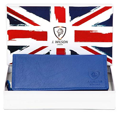 Ladies RFID Safe Designer Soft Leather Purse Card Women Clutch Wallet with Zip Pocket Gift Boxed