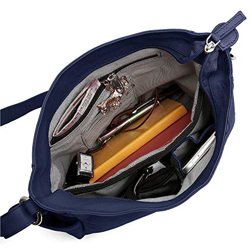 Hudson & James Designer Genuine Leather Women Ladies Travel Satchel Everyday Crossover Cross body Work iPad Shoulder Handbag Bag