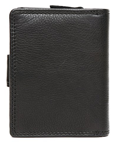 J. Wilson London Ladies RFID Safe Designer Soft Leather Purse Card Women Clutch Wallet with Zip Pocket Gift Boxed