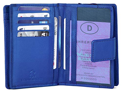 J. Wilson London Ladies RFID Safe Designer Leather Purse Card Women Wallet Zip Pocket Boxed