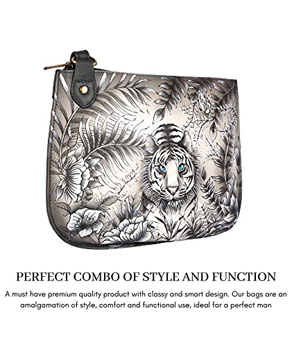 Designer Hand Painted Genuine Real Nappa Leather Handmade Women Ladies Travel Satchel Everyday Crossover Cross body Work Shoulder Handbag Bag