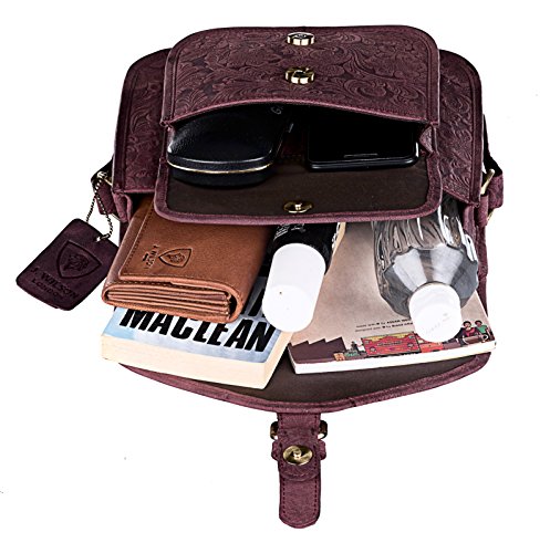 J. Wilson London Messenger Bag Women Leather Flapover 5 Litres