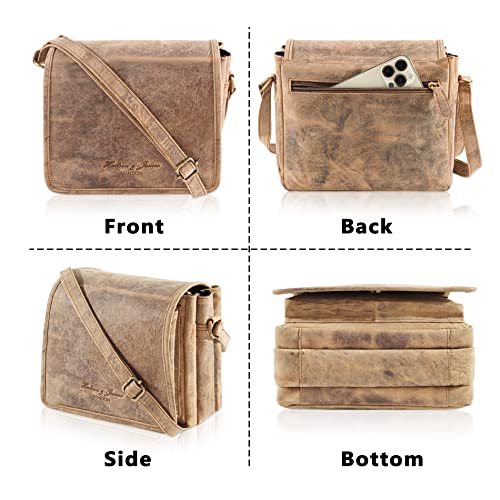 Designer Genuine Leather Handmade Women Ladies Mens Cross Body Unisex Flapover Travel Satchel Everyday Crossover Shoulder Bag with Adjustable Strap