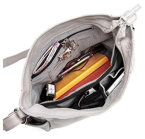 Hudson & James Designer Genuine Leather Women Ladies Travel Satchel Everyday Crossover Cross body Work iPad Shoulder Handbag Bag