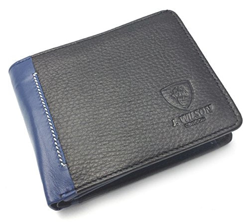 J. Wilson London Mens Bifold Coin Leather Wallet