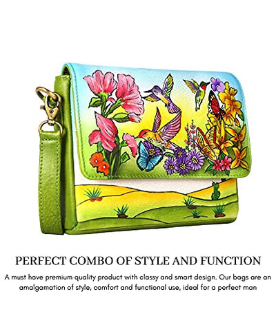 Designer Hand Painted Genuine Real Nappa Leather Handmade Women Ladies Travel Satchel Everyday Crossover Cross body Work Shoulder Handbag Bag