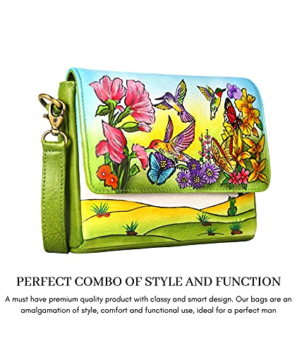 Designer Hand Painted Genuine Real Nappa Leather Handmade Women Ladies Travel Satchel Everyday Crossover Cross body Work Shoulder Handbag Bag