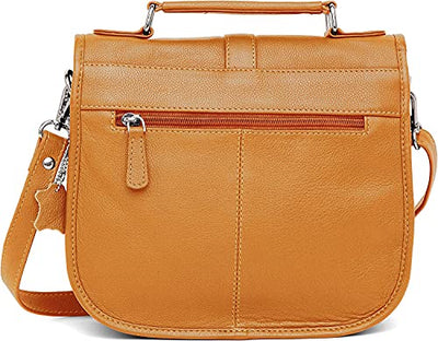 Hudson & James Designer Genuine Leather Women Ladies Travel Satchel Everyday Crossover Cross body Work iPad Shoulder Handbag Bag