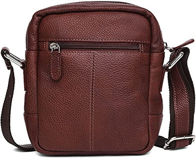 J WILSON London - Genuine Real Veg Tan VT Handmade Unisex Crossover Flapover Everyday Crossover Work Tote Shoulder Messenger Bag