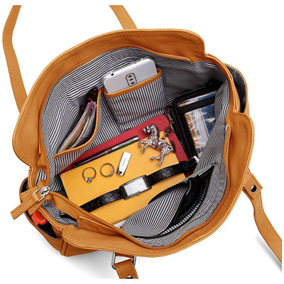 Hudson & James Designer Genuine Leather Women Ladies Travel Satchel Everyday Crossover Cross body Work iPad Shoulder Handbag Bag