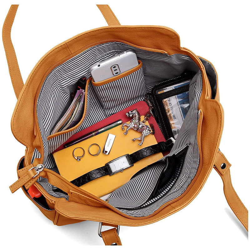Hudson & James Designer Genuine Leather Women Ladies Travel Satchel Everyday Crossover Cross body Work iPad Shoulder Handbag Bag